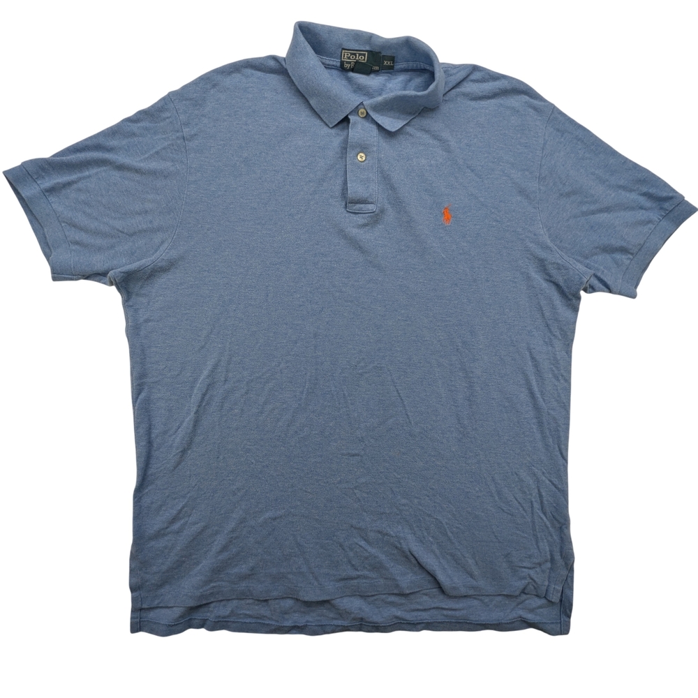 Polo Ralph Lauren Shirt Mens 2XL Blue Short Sleeve Classic Polo Embroidered Logo